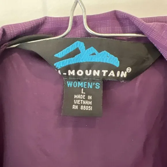 Tri Mountain Lightweight Jacket Women's Size Large Purple Gray Plaid EUC - Picture 6 of 11